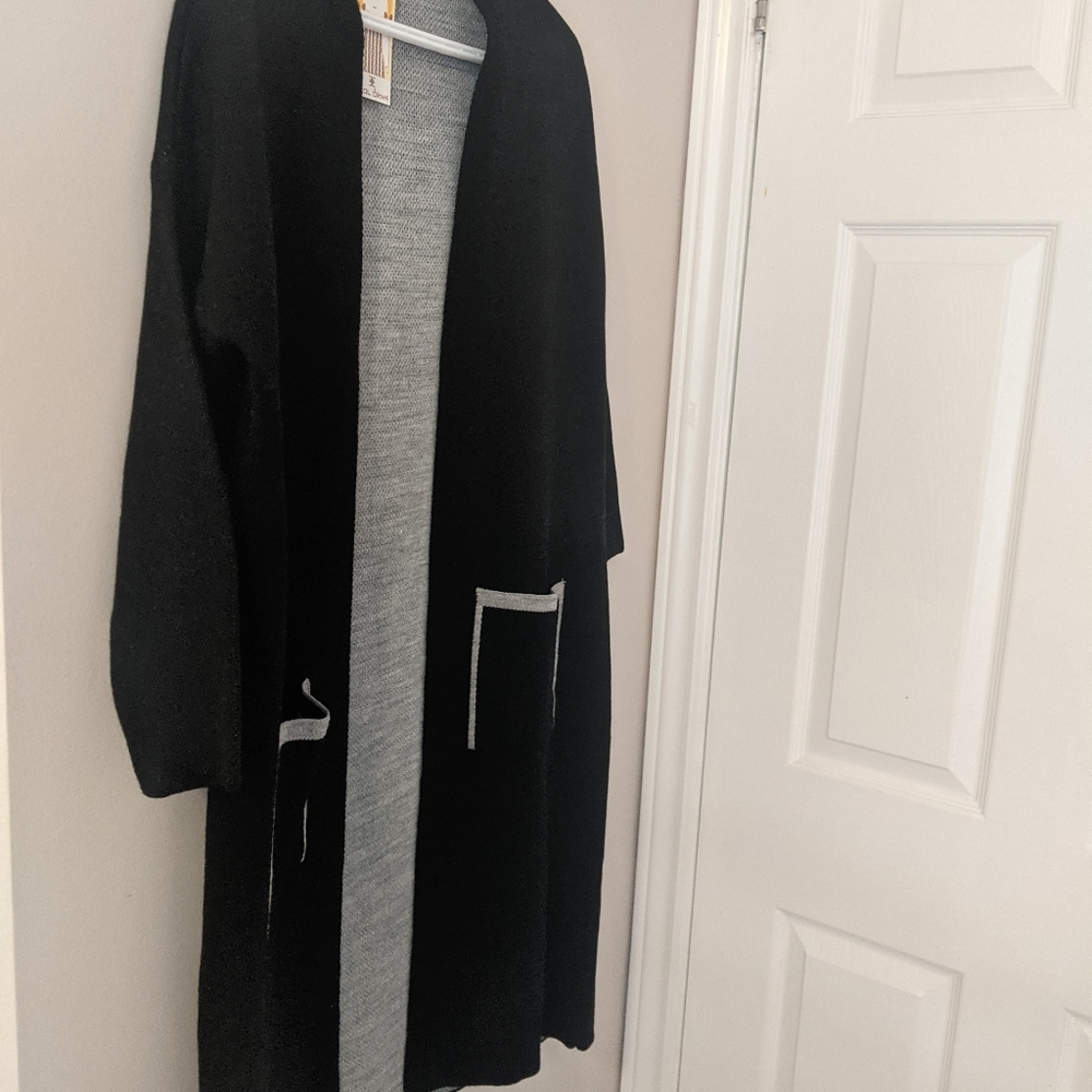 Grey-Black-Cardigan-Acrylic-Fall/Winter-Standard